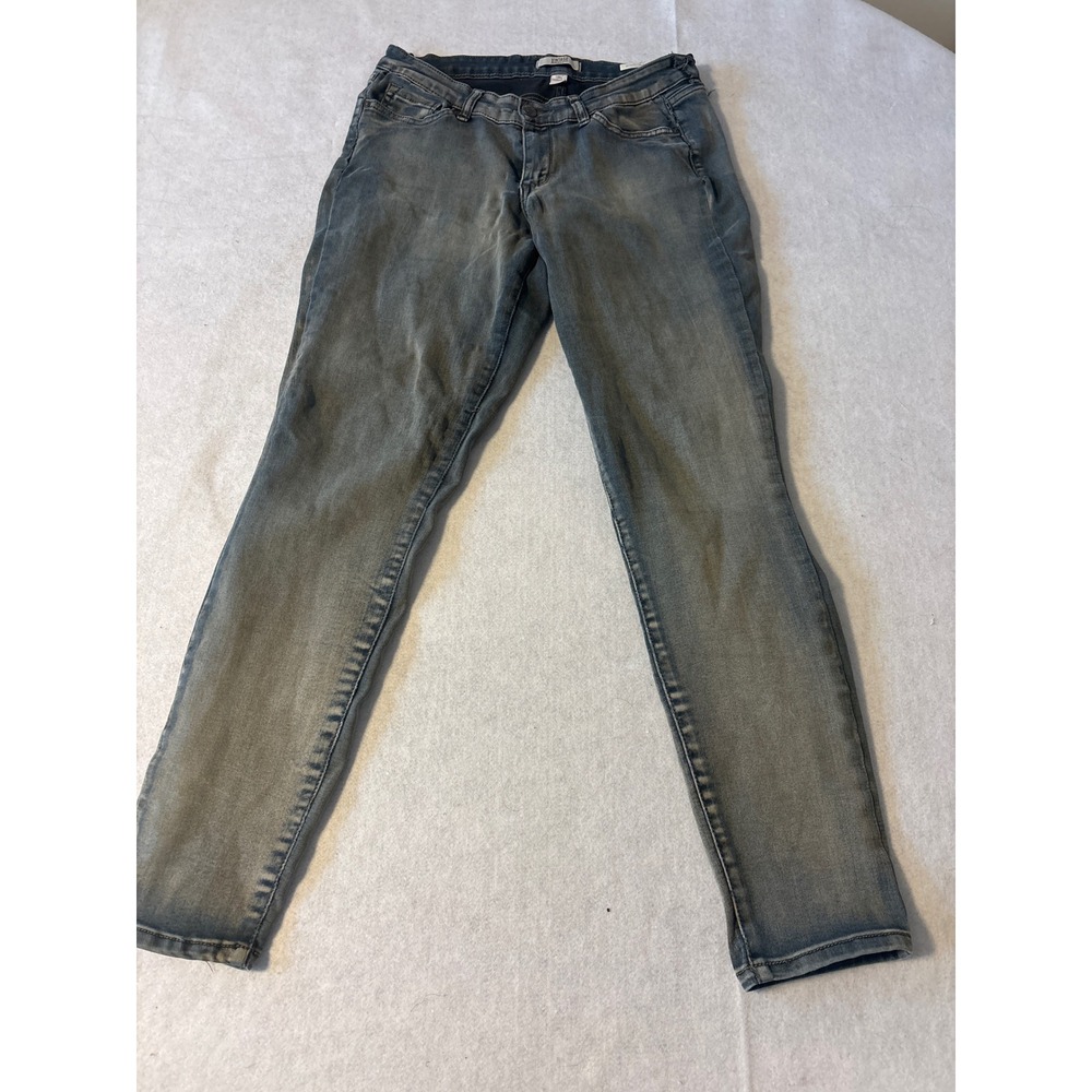 Vintage America Blues Boho Skinny Jeans Faded Blue Gray Stretch Denim Size 8/29